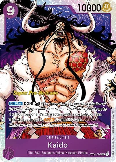 Kaido 003 Super Pre-Release Starter Deck 4: Animal Kingdom Pirates One Piece card