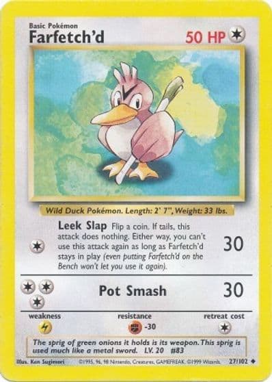 Farfetch'd Base Set Pokemon card