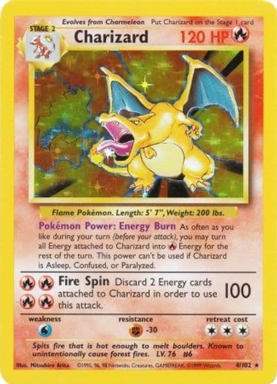 Charizard Base Set Pokemon card
