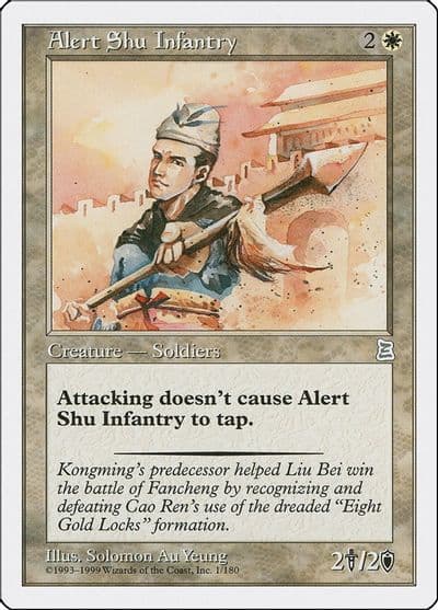 Alert Shu Infantry Portal Three Kingdoms Magic card