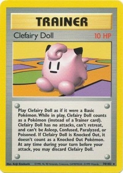 Clefairy Doll Base Set Pokemon card