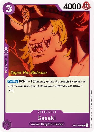 Sasaki Super Pre-Release Starter Deck 4: Animal Kingdom Pirates One Piece card