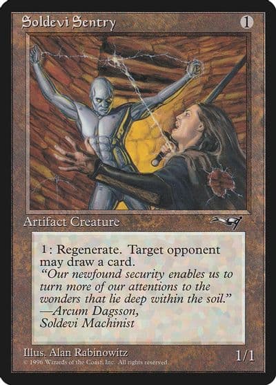 Soldevi Sentry Alliances Magic card