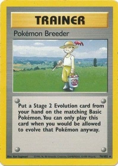 Pokemon Breeder Base Set Pokemon card