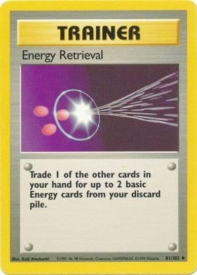 Energy Retrieval Base Set Pokemon card