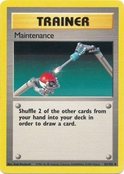Maintenance Base Set Pokemon card