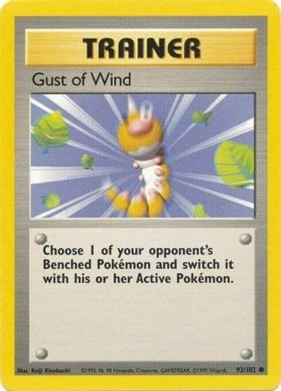 Gust of Wind Base Set Pokemon card