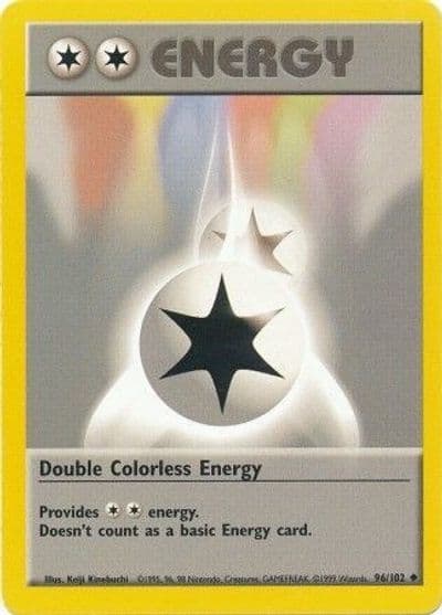 Double Colorless Energy Base Set Pokemon card