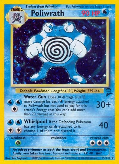 Poliwrath Base Set 2 Pokemon card