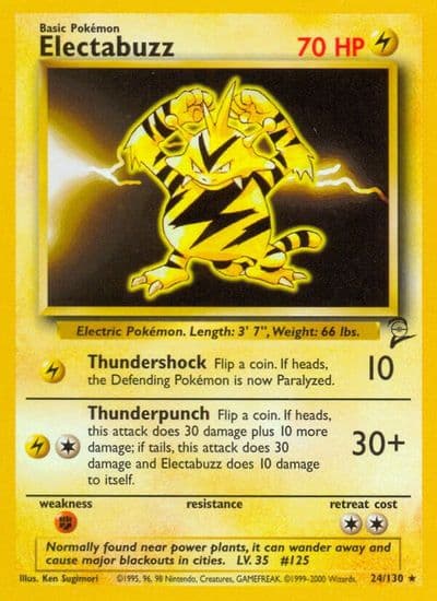 Electabuzz Base Set 2 Pokemon card