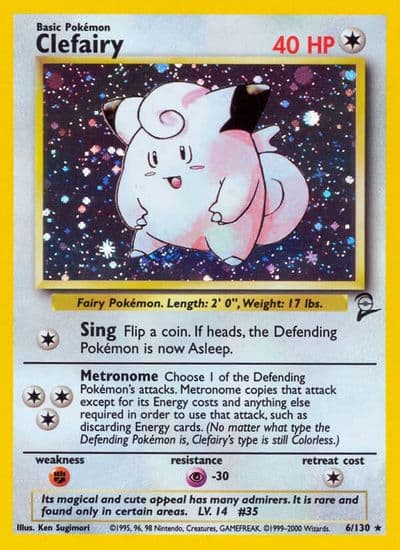 Clefairy Base Set 2 Pokemon card