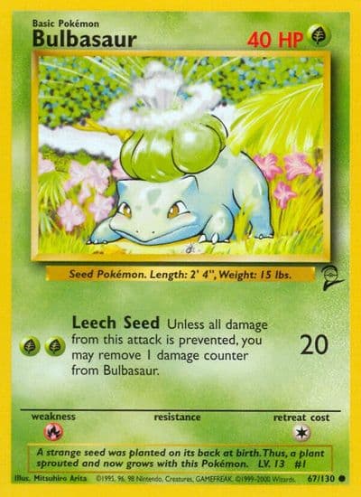 Bulbasaur Base Set 2 Pokemon card