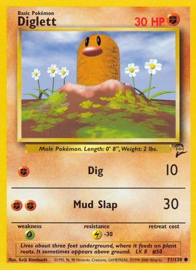 Diglett Base Set 2 Pokemon card