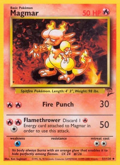 Magmar Base Set 2 Pokemon card
