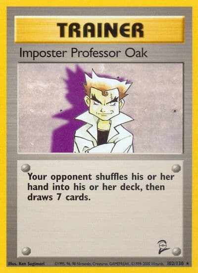 Imposter Professor Oak Base Set 2 Pokemon card