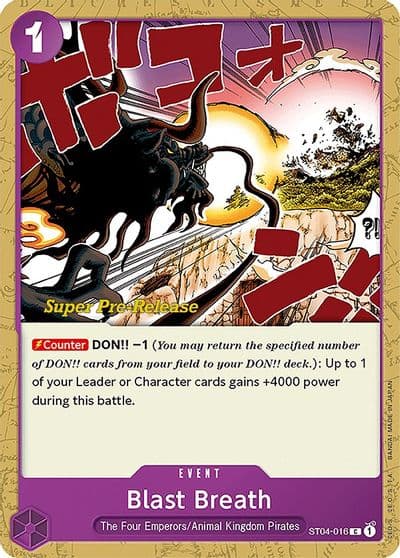 Blast Breath Super Pre-Release Starter Deck 4: Animal Kingdom Pirates One Piece card
