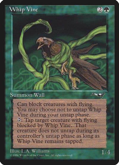 Whip Vine Ensnared Bird Alliances Magic card
