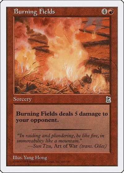 Burning Fields Portal Three Kingdoms Magic card