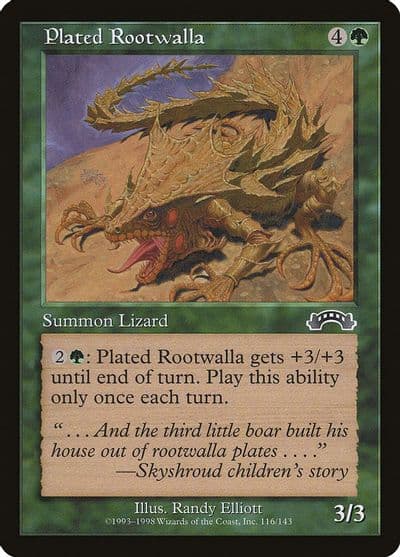 Plated Rootwalla Exodus Magic card