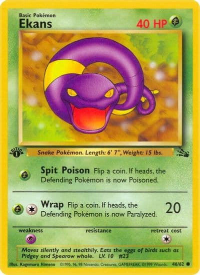 Ekans Fossil Pokemon card