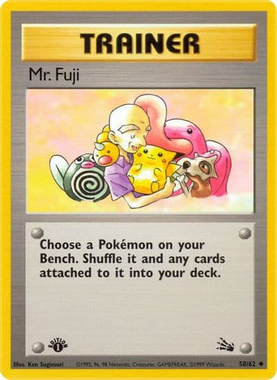 Mr. Fuji Fossil Pokemon card