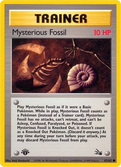 Mysterious Fossil Fossil Pokemon card