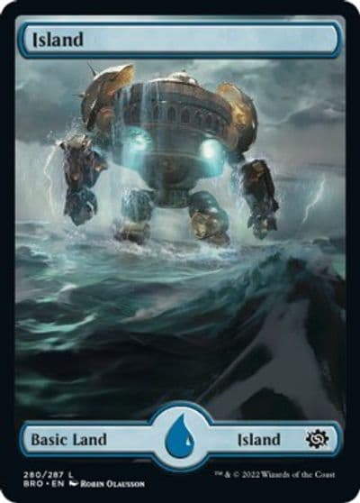 Island 280 Full Art The Brothers' War Magic card