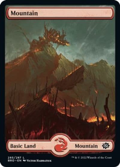 Mountain 285 Full Art The Brothers' War Magic card