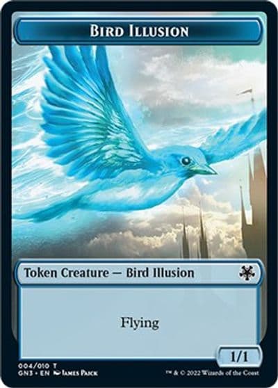 Bird Illusion Demon Double Sided Token Magic Game Night: Free-For-All Magic card