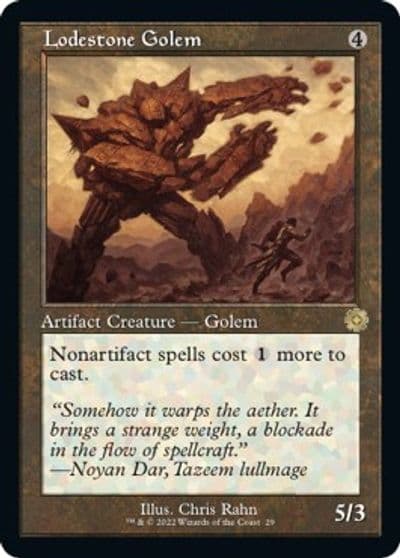 Lodestone Golem The Brothers' War: Retro Frame Artifacts Magic card