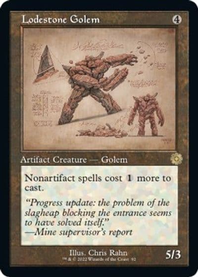 Lodestone Golem Schematic The Brothers' War: Retro Frame Artifacts Magic card