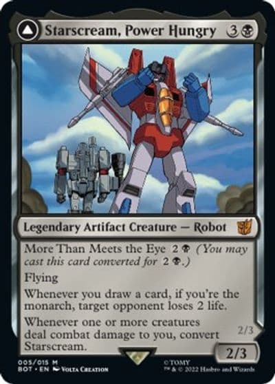 Starscream Power Hungry Universes Beyond: Transformers Magic card
