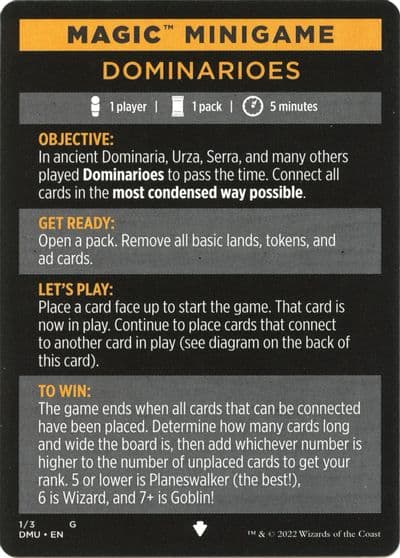 Magic Minigame Dominarioes Dominaria United Magic card