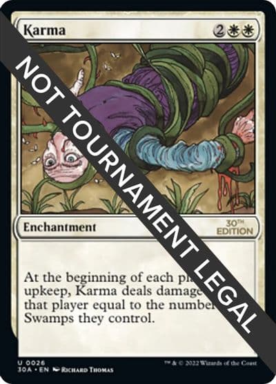 Karma 30th Anniversary Edition Magic card