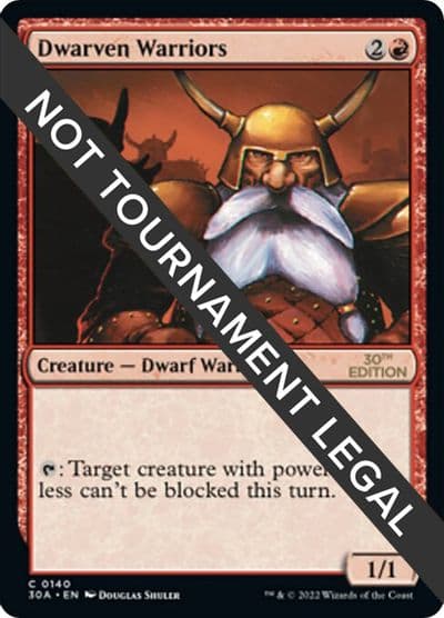 Dwarven Warriors 30th Anniversary Edition Magic card