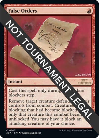 False Orders 30th Anniversary Edition Magic card