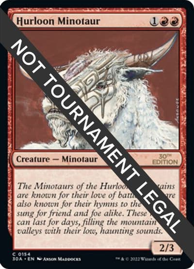 Hurloon Minotaur 30th Anniversary Edition Magic card
