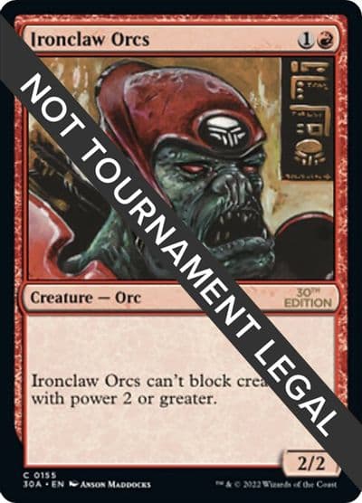 Ironclaw Orcs 30th Anniversary Edition Magic card