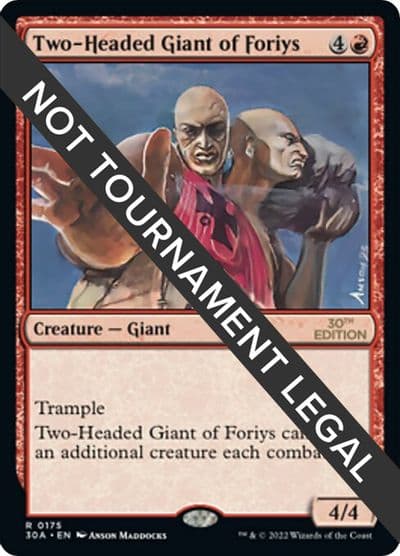 Two Headed Giant of Foriys 30th Anniversary Edition Magic card
