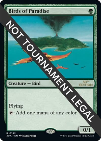 Birds of Paradise 30th Anniversary Edition Magic card