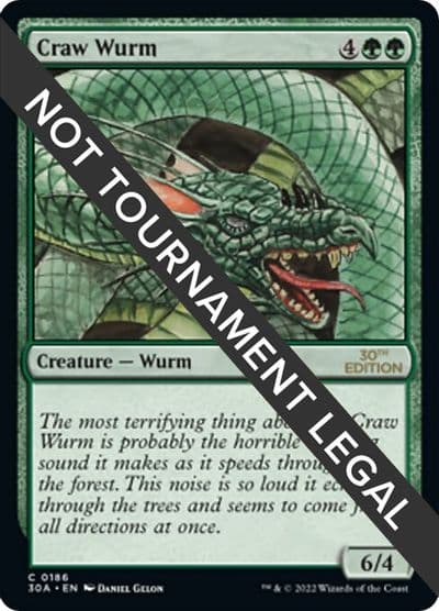 Craw Wurm 30th Anniversary Edition Magic card