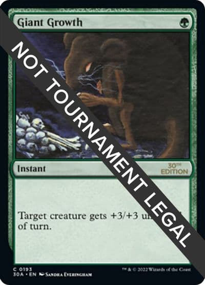 Giant Growth 30th Anniversary Edition Magic card