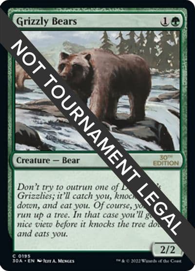 Grizzly Bears 30th Anniversary Edition Magic card