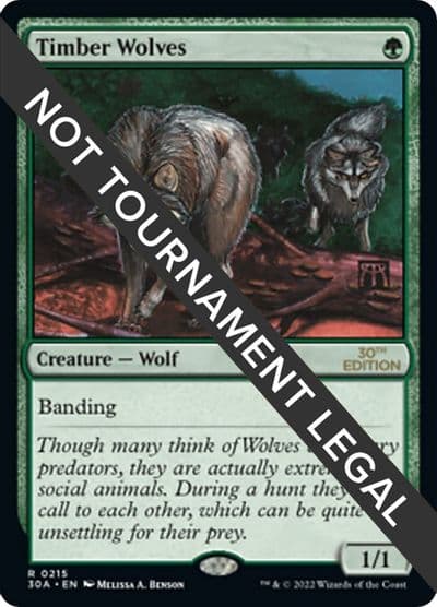 Timber Wolves 30th Anniversary Edition Magic card