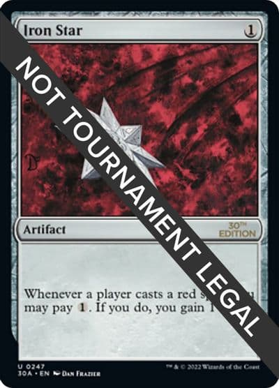 Iron Star 30th Anniversary Edition Magic card