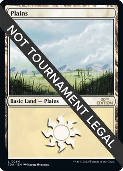 Plains 284 30th Anniversary Edition Magic card