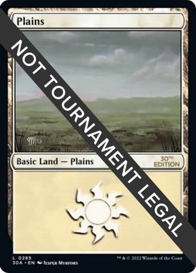 Plains 285 30th Anniversary Edition Magic card