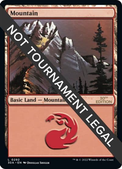 Mountain 292 30th Anniversary Edition Magic card