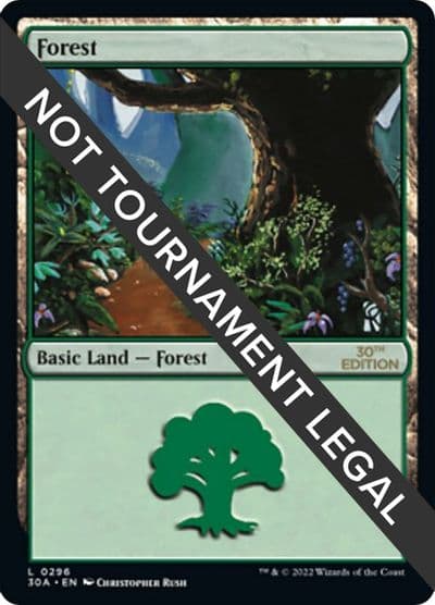 Forest 296 30th Anniversary Edition Magic card