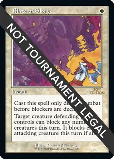 Blaze of Glory Retro Frame 30th Anniversary Edition Magic card
